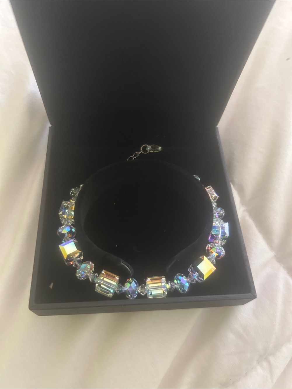 Crystal Statement Necklace - Iridescent Aurora